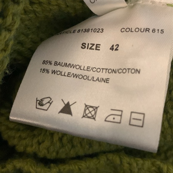 More & More Wool Blend Green Knit Cardigan - Picture 3 of 5